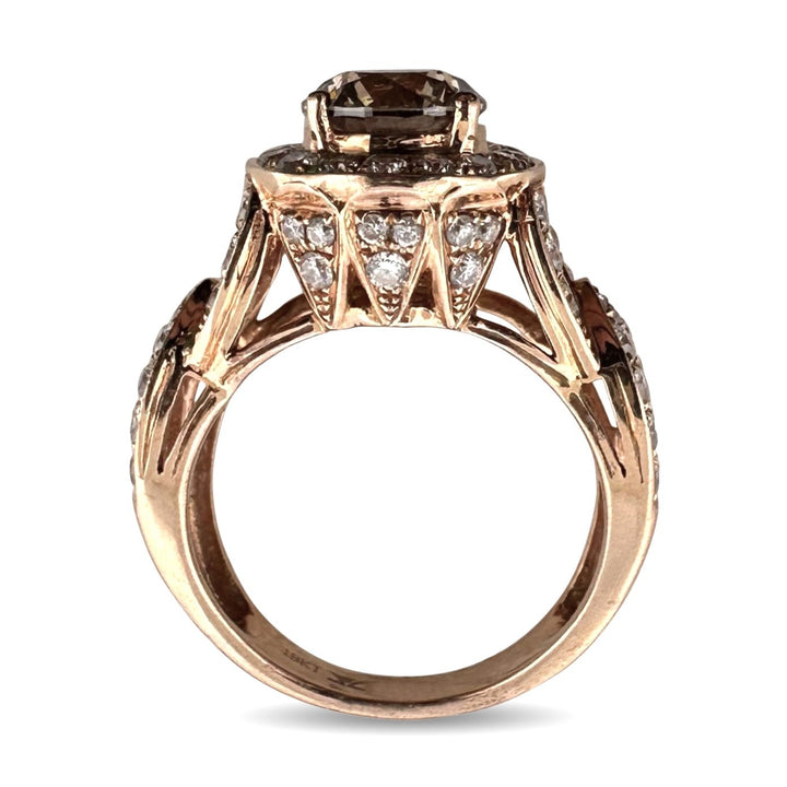 2.35ctw Chocolate & Nude Diamond Engagement Ring in 18k Rose Gold by Le Vian