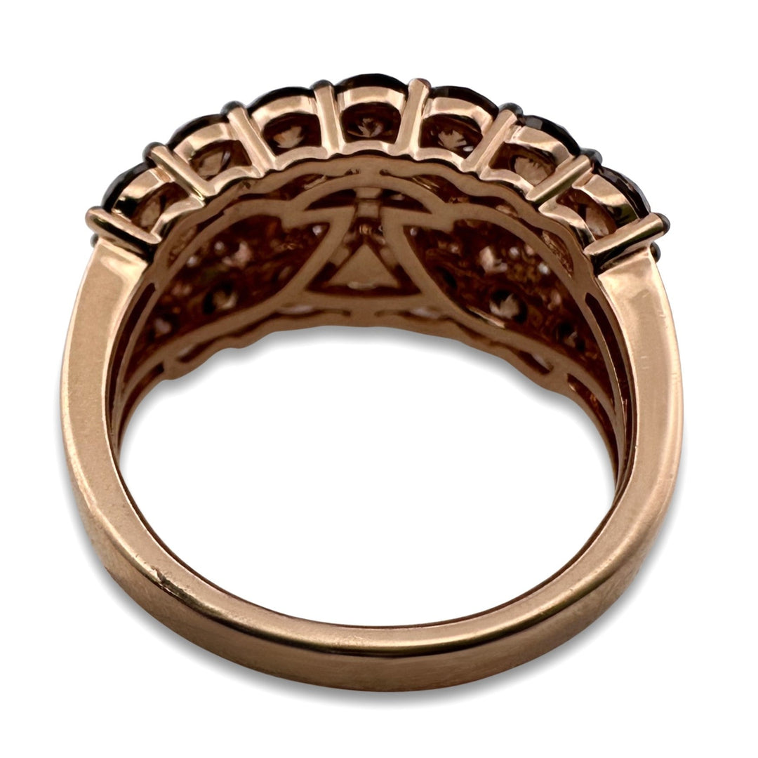 4ctw Chocolate & Vanilla Diamond Cocktail Ring in 14k Rose Gold by Le Vian