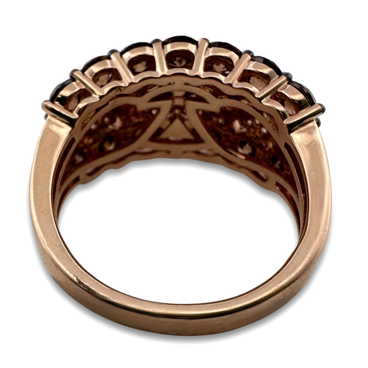 4ctw Chocolate & Vanilla Diamond Cocktail Ring in 14k Rose Gold by Le Vian