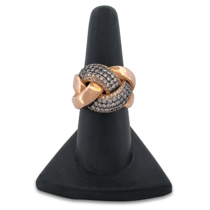 2ctw Chocolate & Nude Diamond Braided Cocktail Ring in 14k Rose Gold by Le Vian