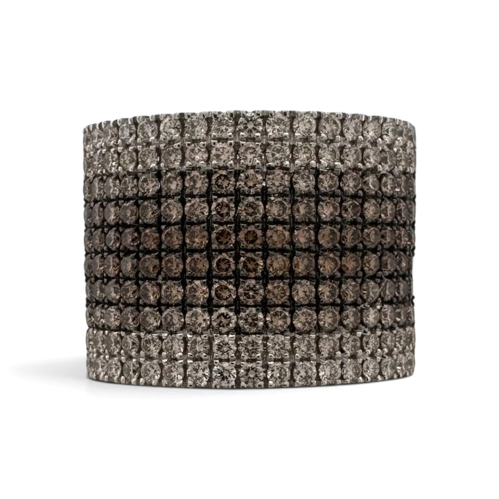 3ctw Chocolate & Vanilla Diamond Ombré Cocktail Ring in 14k White Gold by Le Vian