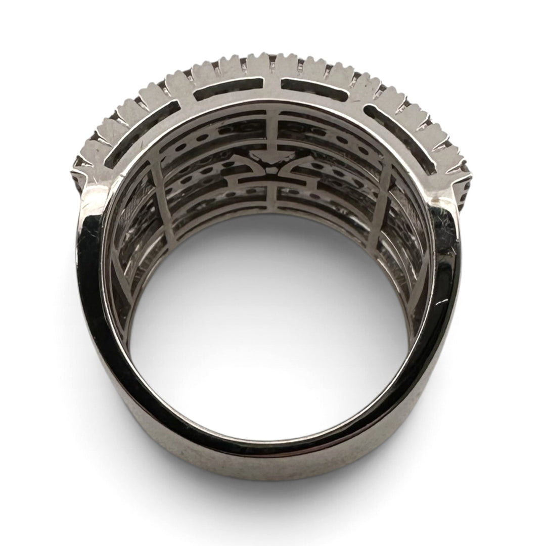 3ctw Chocolate & Vanilla Diamond Ombré Cocktail Ring in 14k White Gold by Le Vian