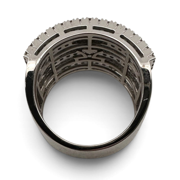 3ctw Chocolate & Vanilla Diamond Ombré Cocktail Ring in 14k White Gold by Le Vian