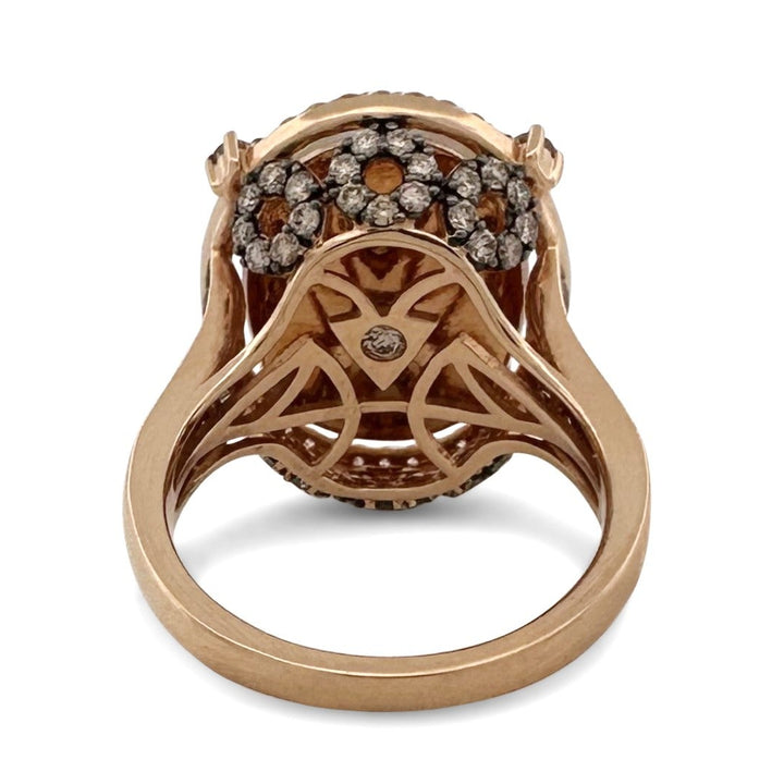 Neopolitan Opal with Vanilla & Chocolate Diamonds Cocktail Ring in 18k Rose Gold by Le Vian