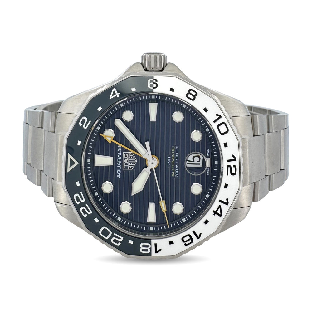 2024 TAG Heuer Aquaracer 43mm GMT Automatic Stainless Steel Bracelet Watch with Box & Papers