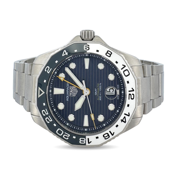 2024 TAG Heuer Aquaracer 43mm GMT Automatic Stainless Steel Bracelet Watch with Box & Papers