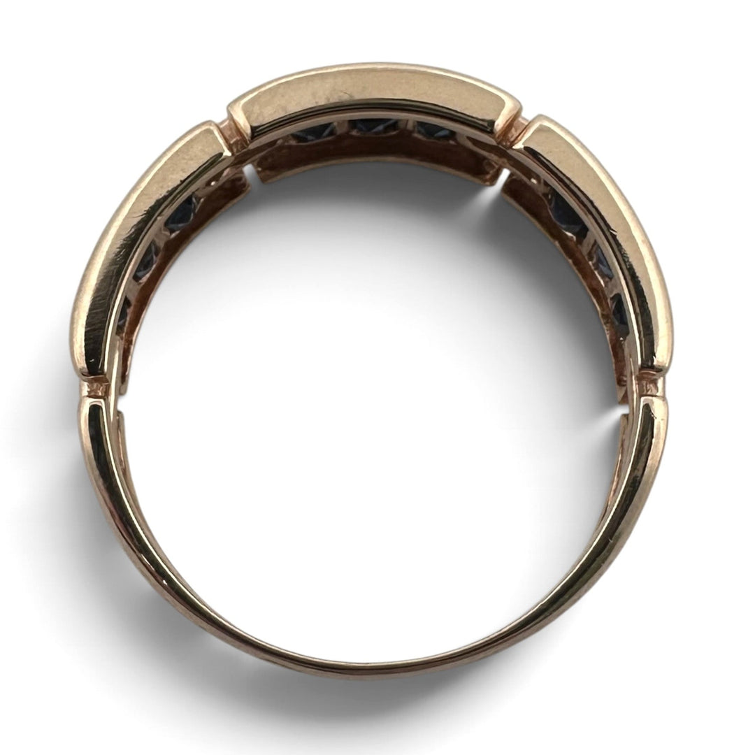 Baguette Sapphire Channel-Set Band in 14k Yellow Gold