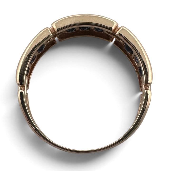 Baguette Sapphire Channel-Set Band in 14k Yellow Gold