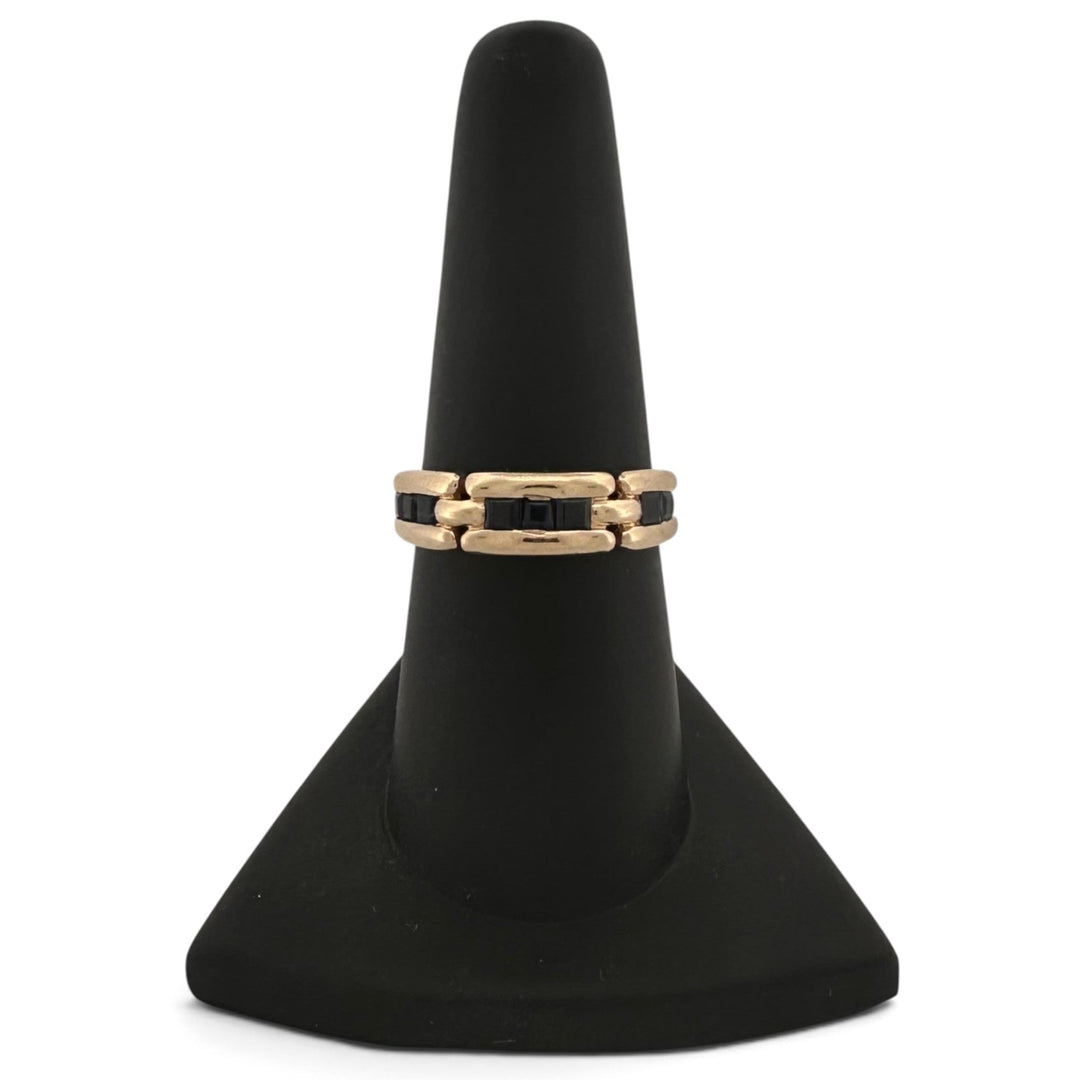 Baguette Sapphire Channel-Set Band in 14k Yellow Gold