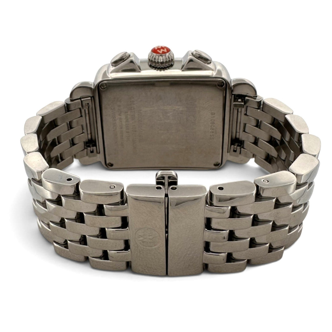 Lady's Michele Deco Diamond Chronograph Stainless Steel Bracelet Watch