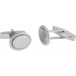 Personalized Sterling Silver Cuff Links