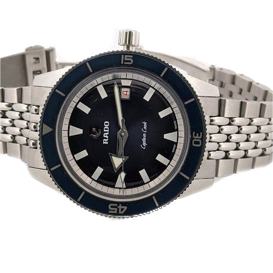 Rado Captain Cook Watch Blue Dial and Blue Bezel - Elite Fine Jewelers
