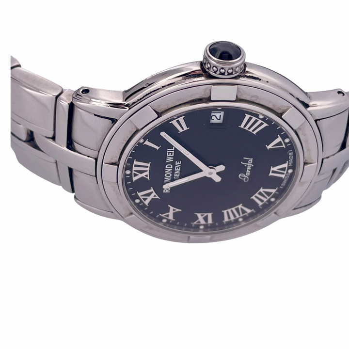 Raymond Weil Parsifal Model 5941 Roman Numeral Markers and Black Dial