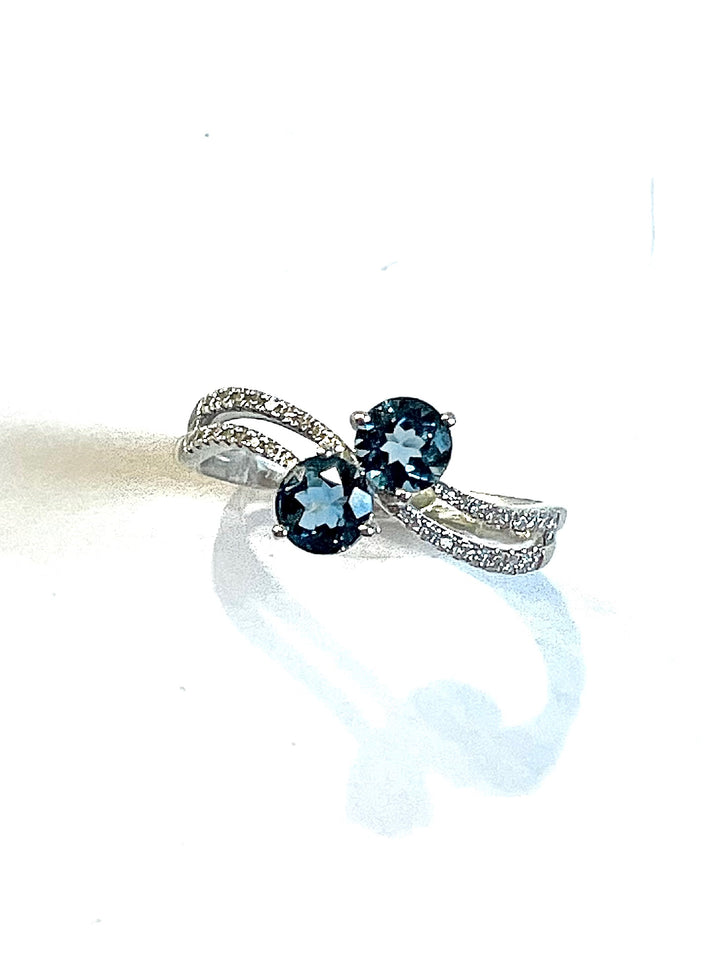 Beautiful Topaz and Diamond Ring