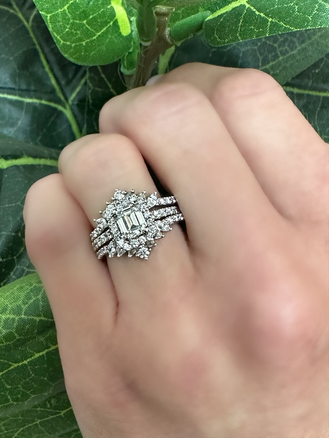 14k White Gold Diamond Contour Ring Guard – Elite Fine Jewelers