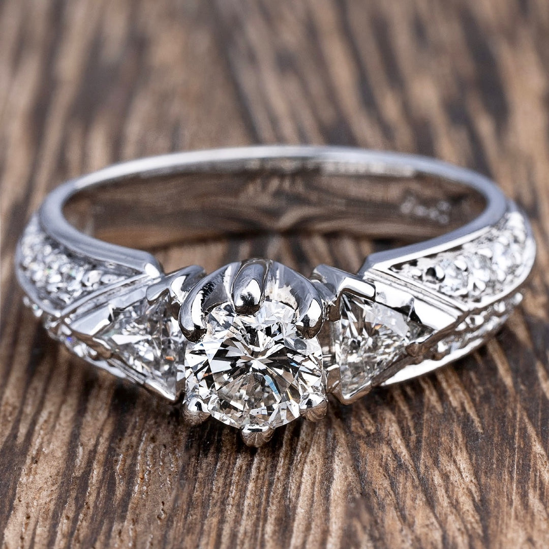 1.35ctw Diamonds set in Platinum Engagement Ring