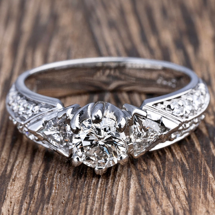 1.35ctw Diamonds set in Platinum Engagement Ring