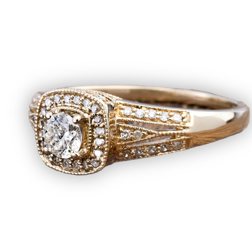 Yellow Gold Engagement Ring Under $1000