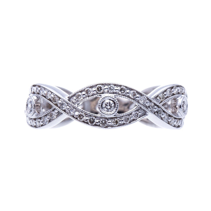 FINAL SALE! 1ctw Natural Round Brilliant Diamond Eternity Ring in 14k White Gold by Gabriel & Co