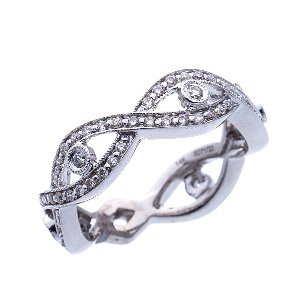 FINAL SALE! 1ctw Natural Round Brilliant Diamond Eternity Ring in 14k White Gold by Gabriel & Co