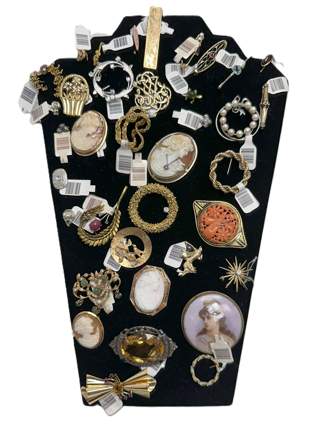 We have vintage brooches and pins.