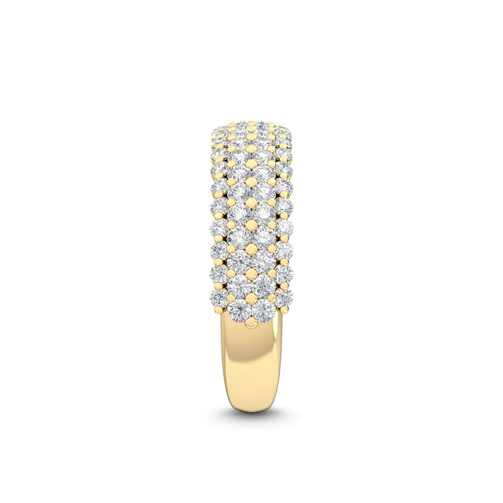 1ctw Round Brilliant Lab-Grown Diamond 4-Row Stackable Band in 14k Yellow Gold