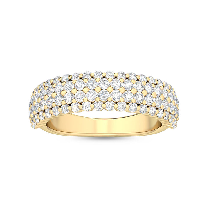 1ctw Round Brilliant Lab-Grown Diamond 4-Row Stackable Band in 14k Yellow Gold