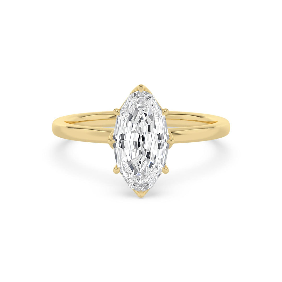IGI Graded 2.13ct Oval Step Cut Lab-Grown Diamond Solitaire Engagement Ring in 14k Yellow Gold