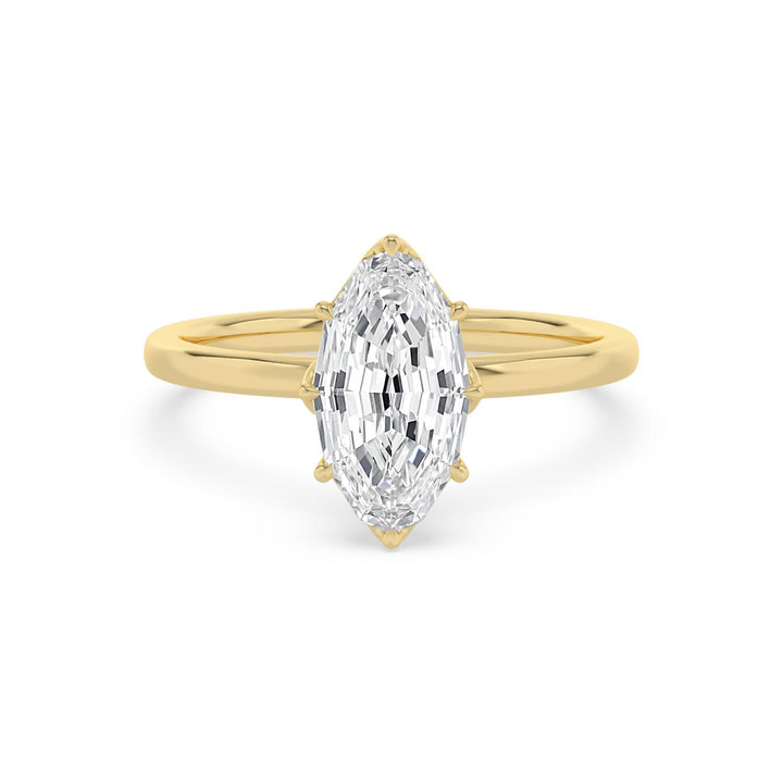 IGI Graded 2.13ct Oval Step Cut Lab-Grown Diamond Solitaire Engagement Ring in 14k Yellow Gold