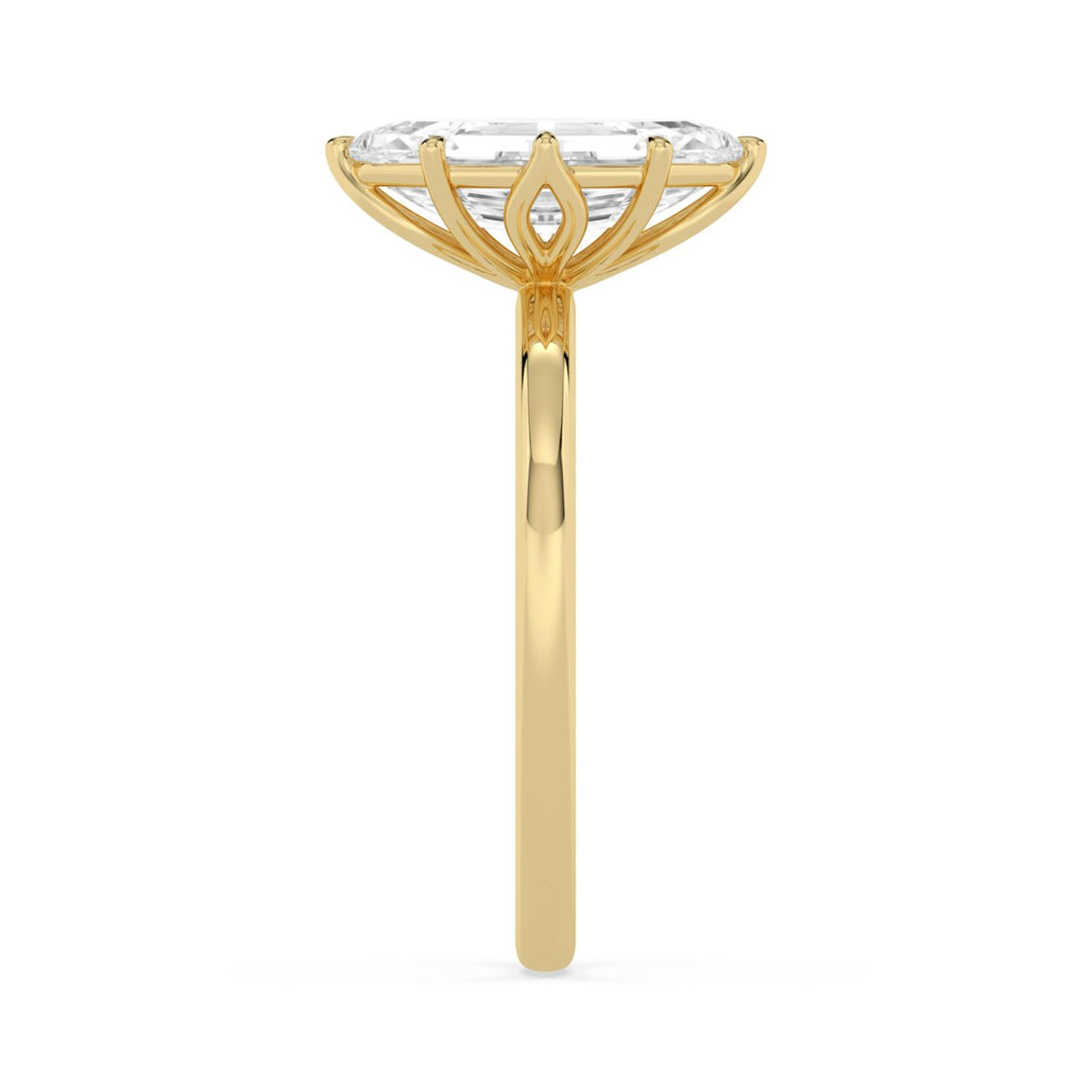 IGI Graded 2ct Oval Step Cut Lab-Grown Diamond Solitaire Engagement Ring in 14k Yellow Gold 