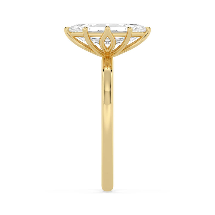 IGI Graded 2ct Oval Step Cut Lab-Grown Diamond Solitaire Engagement Ring in 14k Yellow Gold 