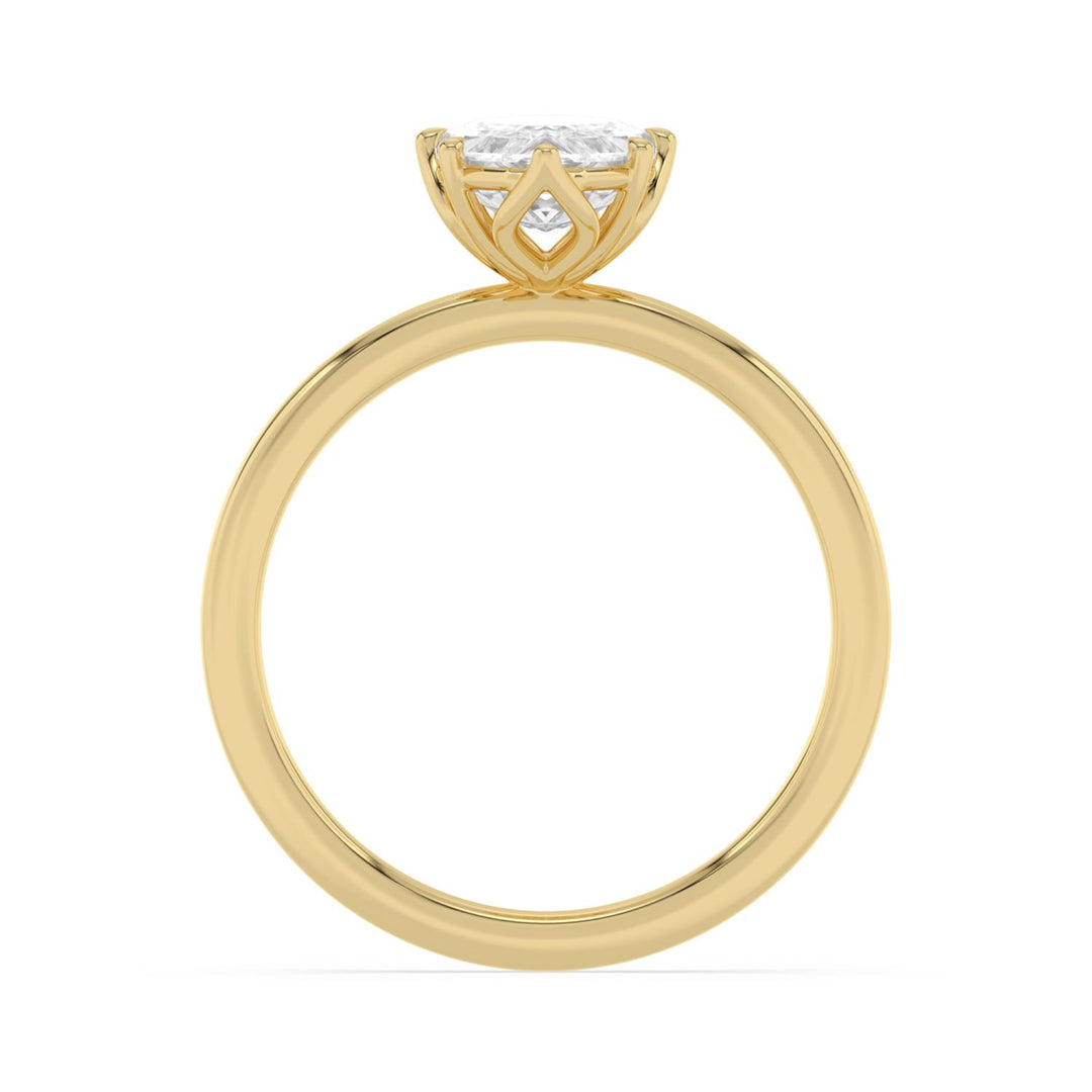 IGI Graded 2ct Oval Step Cut Lab-Grown Diamond Solitaire Engagement Ring in 14k Yellow Gold