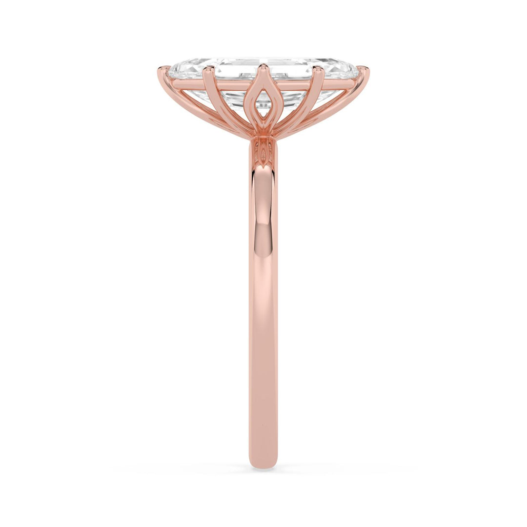 IGI Graded 2ct Oval Step Cut Lab-Grown Diamond Solitaire Engagement Ring in 14k Rose Gold
