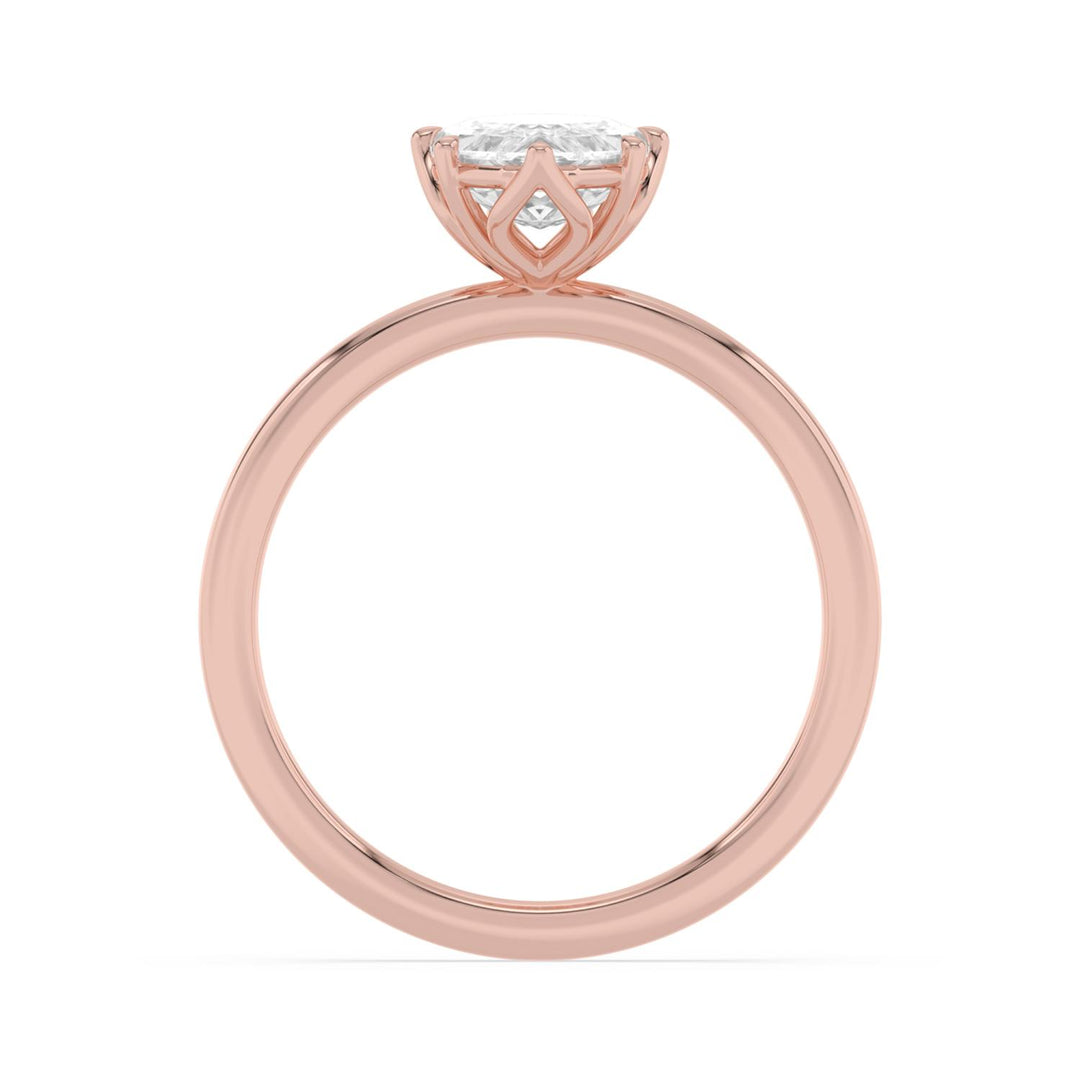 IGI Graded 2ct Oval Step Cut Lab-Grown Diamond Solitaire Engagement Ring in 14k Rose Gold