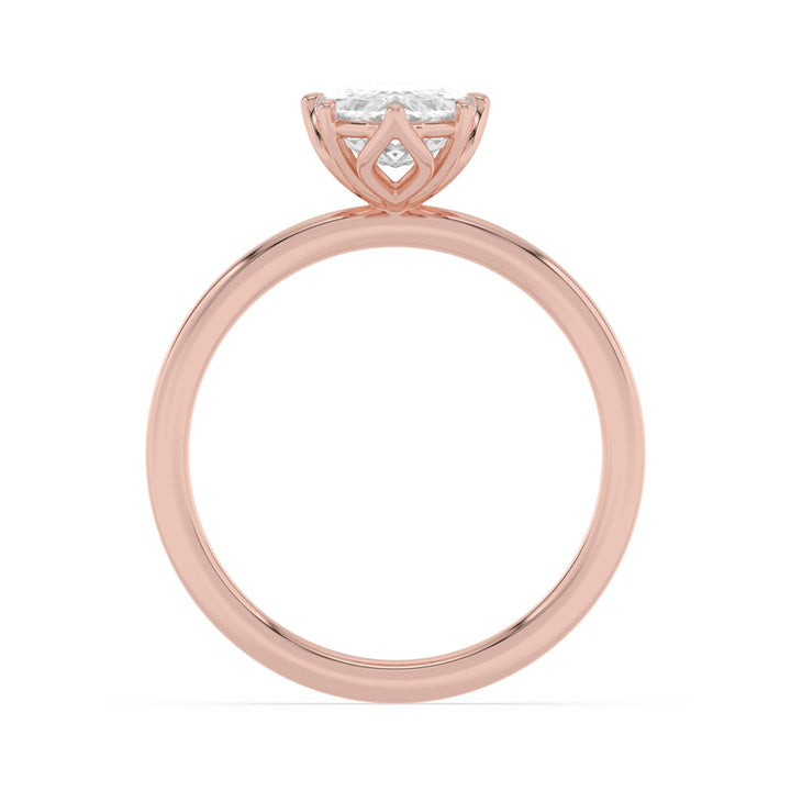 IGI Graded 2ct Oval Step Cut Lab-Grown Diamond Solitaire Engagement Ring in 14k Rose Gold