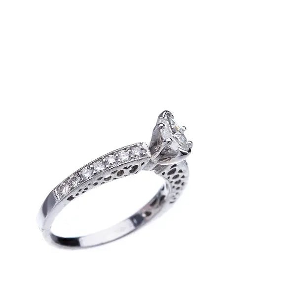 0.40ct Marquise Diamond set in Engagement Ring - Elite Fine Jewelers