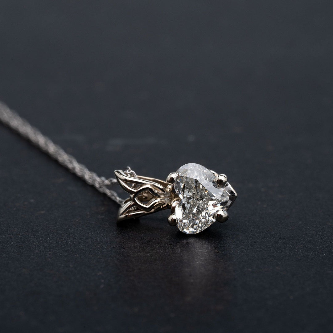 0.55ct Heart Shaped Diamond Pendant Necklace - Elite Fine Jewelers