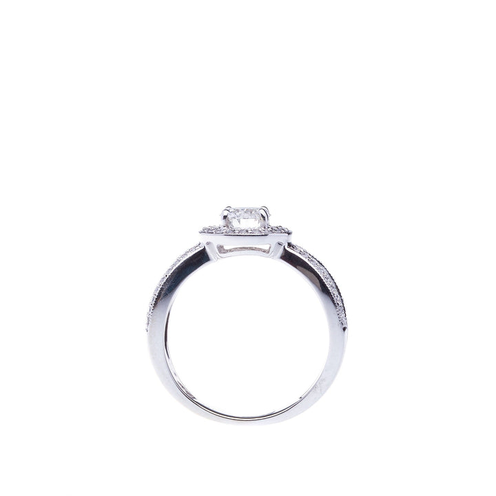 0.64ct Diamond set in Halo Split Shank Engagement Ring - Elite Fine Jewelers