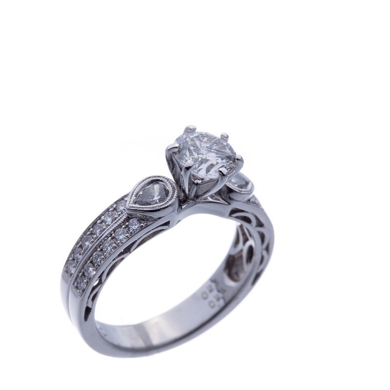 0.85 Round Brilliant Diamond, set in Vintage Inspired Engagement Ring - Elite Fine Jewelers
