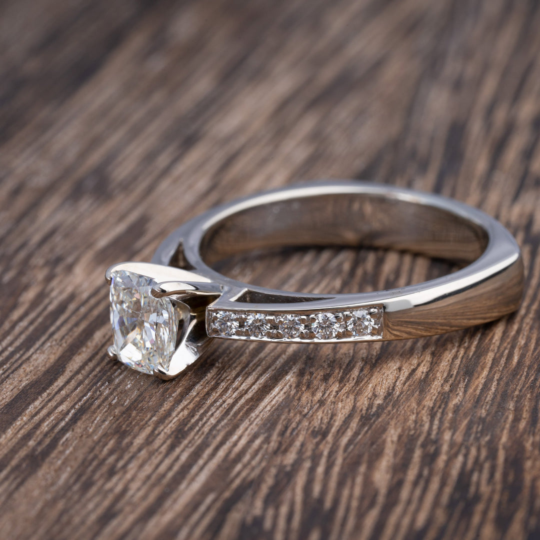 1 Carat TW Cushion Cut Diamond Engagement Ring - Elite Fine Jewelers