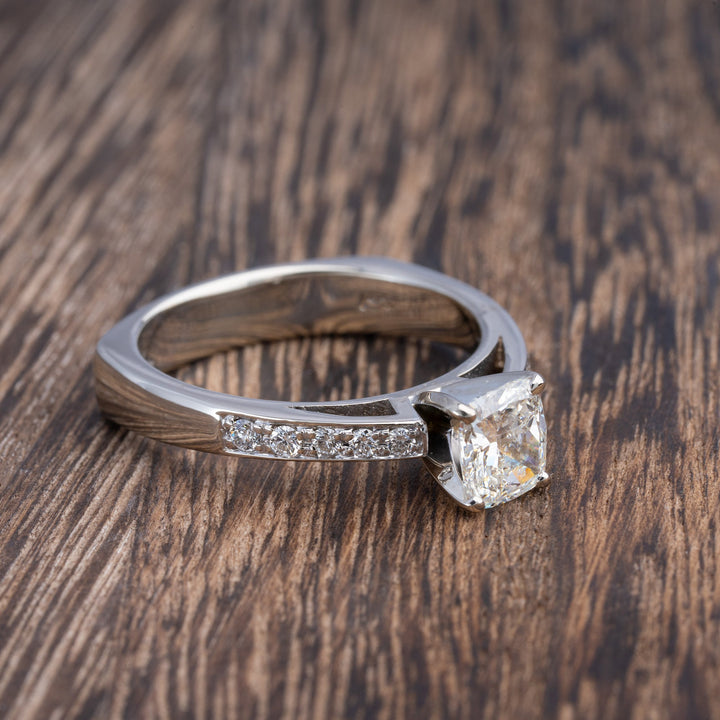 1 Carat TW Cushion Cut Diamond Engagement Ring - Elite Fine Jewelers
