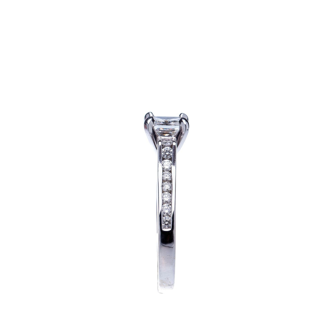 1.02ct Princess Cut Diamond in Channel set Engagement Ring - Elite Fine Jewelers