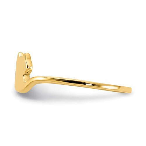 10k Yellow Gold Cat Adjustable Ring - Elite Fine Jewelers