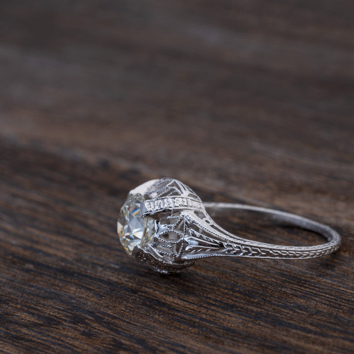 1.14ct VS1 Certified Diamond Vintage Engagement Ring - Elite Fine Jewelers