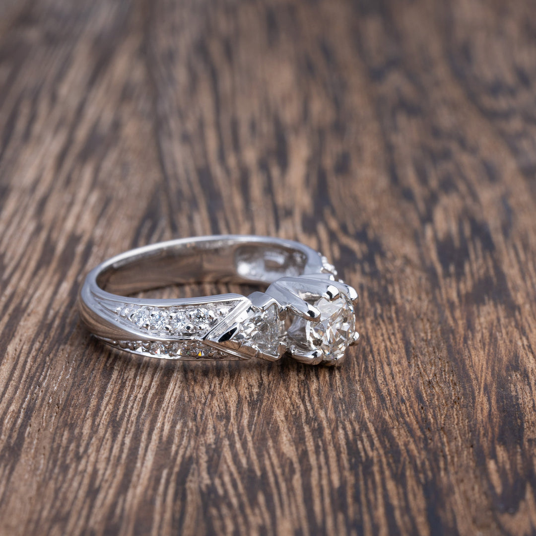 1.35ctw Diamonds set in Platinum Engagement Ring - Elite Fine Jewelers