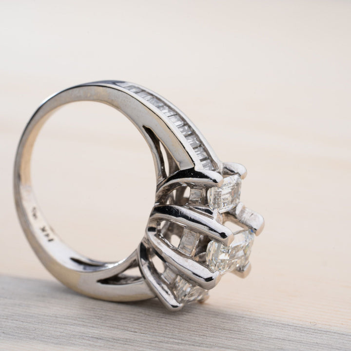 1.48ctw Emerald Cut Diamond Engagement Ring - Elite Fine Jewelers