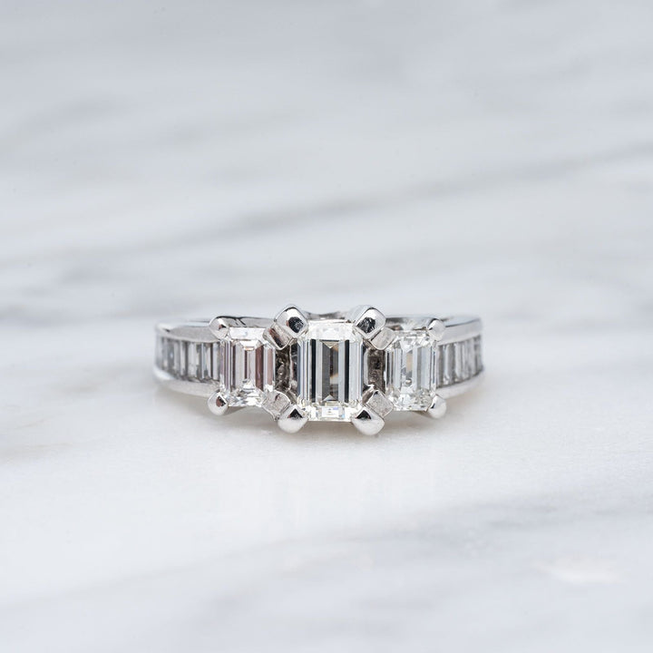1.48CTW Emerald Cut Diamond Engagement Ring - Elite Fine Jewelers