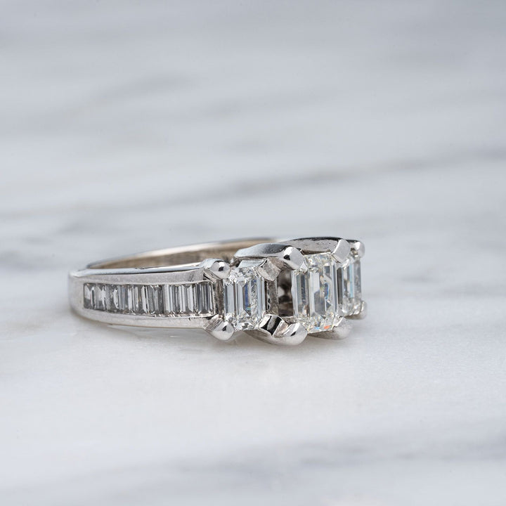 1.48CTW Emerald Cut Diamond Engagement Ring - Elite Fine Jewelers