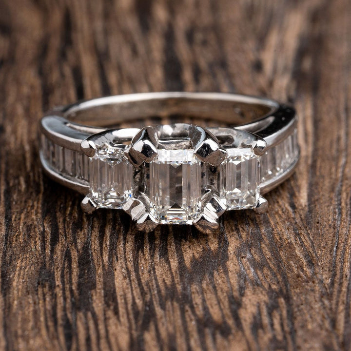 1.48ctw Emerald Cut Diamond Engagement Ring - Elite Fine Jewelers