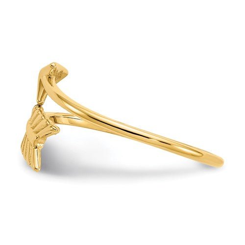 14k Adjustable Arrow Ring - Elite Fine Jewelers
